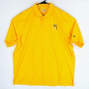 Under Armour Heatgear Loose Fit US Navy Golf Polo Shirt Yellow
